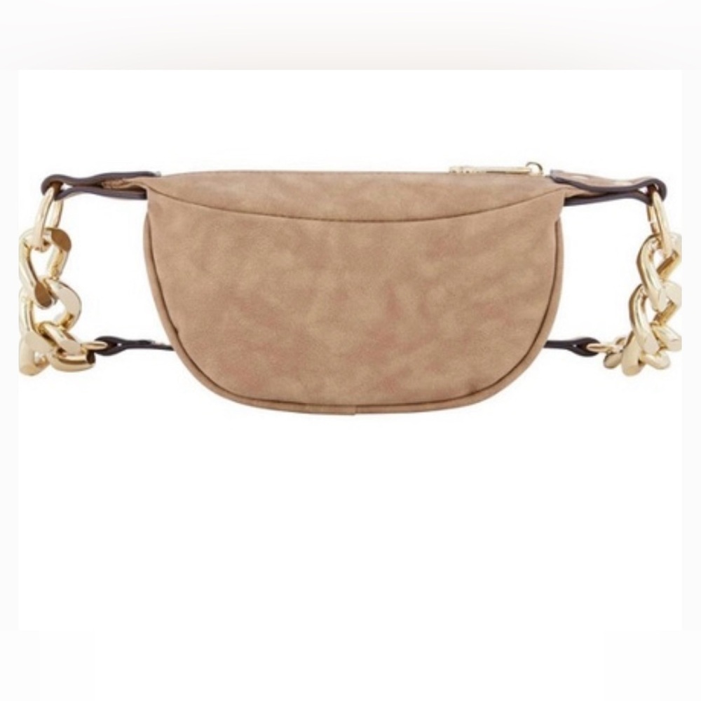 EUC True Religion Tan Bag Mini Shoulder Bag with Adjustable Chain Strap, Camel - Picture 3 of 6